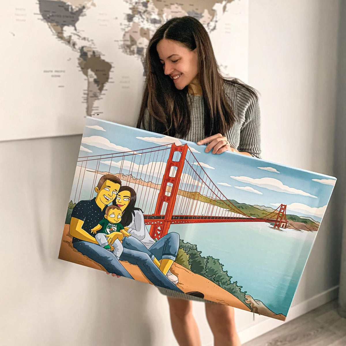 Custom Yellow Cartoon Portrait